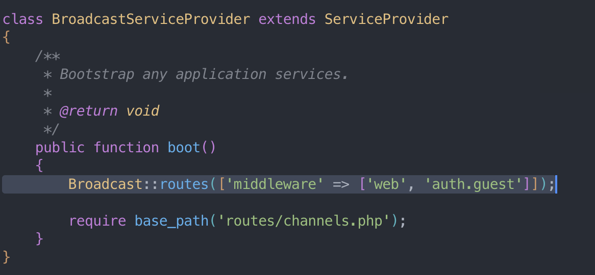 Broadcast Provider code
